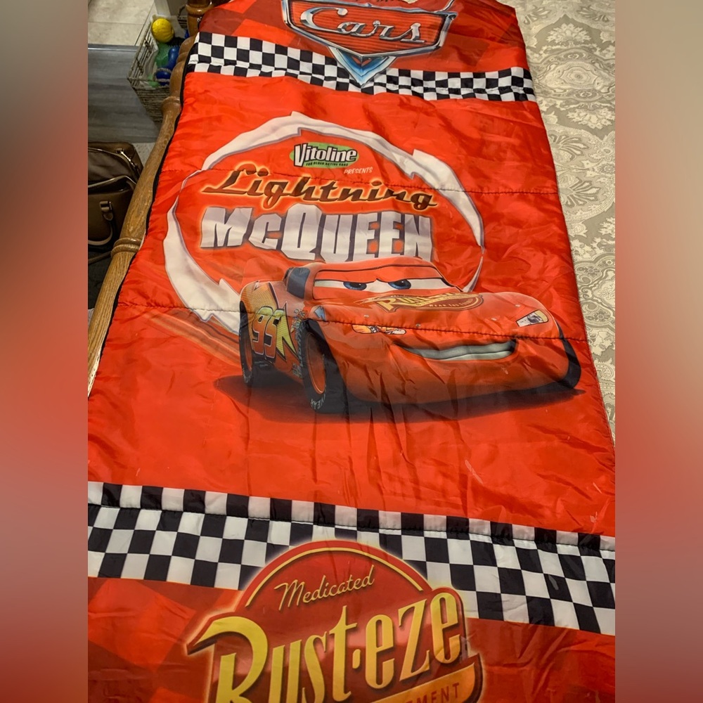 Cars Lightening McQueen Sleeping Bag, Great Condition, Zipper Fully Functional